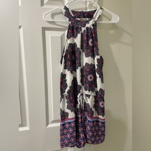 Women’s High Neck Romper Size Medium. Buttons in back